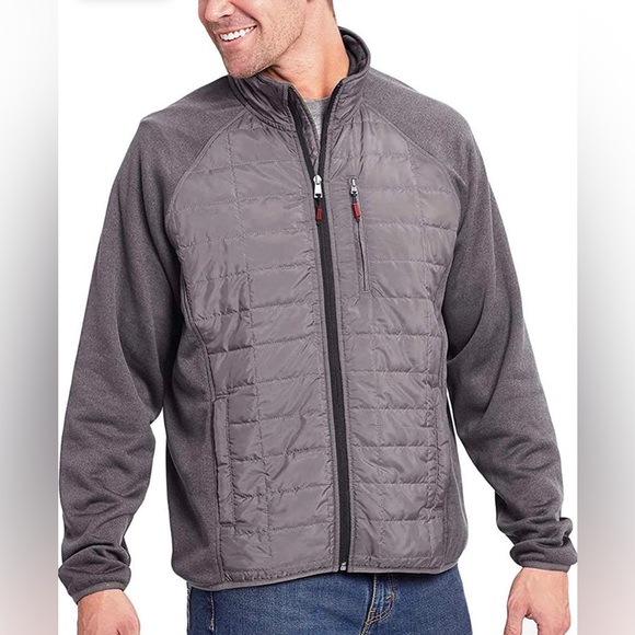 Orvis Men's Mixed Media Full Zipper Quilted Jacket Size L - Picture 1 of 3
